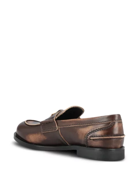 Pantofi loafer Miu Miu din piele maro