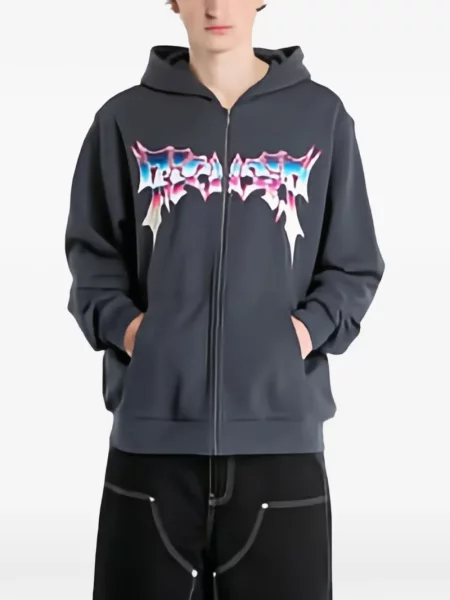 Hanorac cu glugă Ripndip cu imagine gri