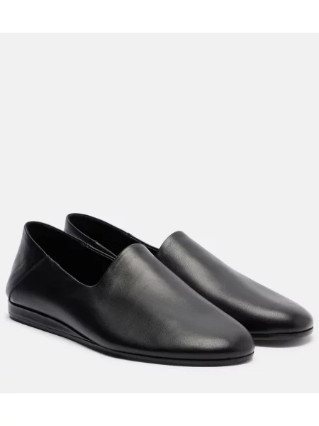 Chiloți Jacquemus din piele slip-on negru