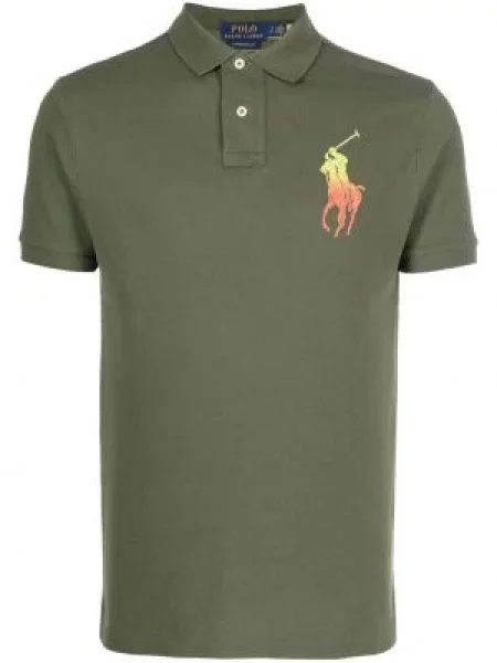Scurt tricou polo Polo Ralph Lauren cu broderie