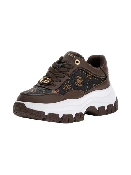 Sneakersy Guess brązowe