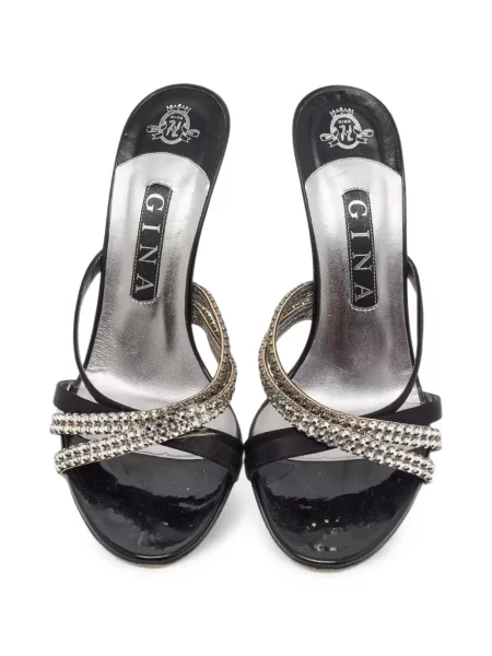 Sandale Gina din satin negru