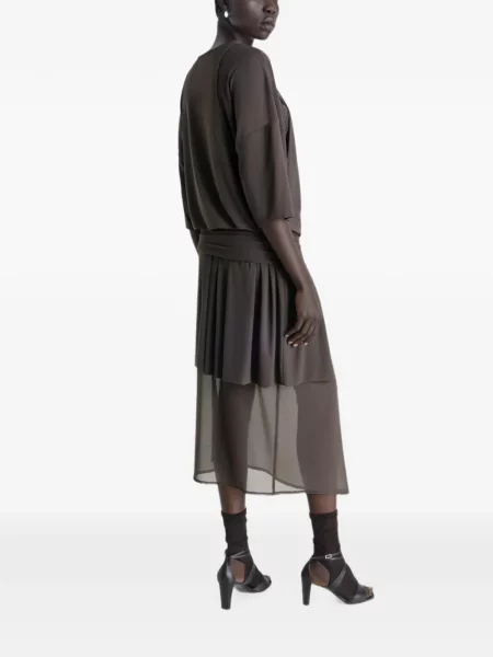 Rochie midi Lemaire plasă maro