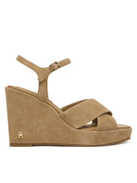 Tommy Hilfiger Sandale Suede Wrapped High Wedge maro