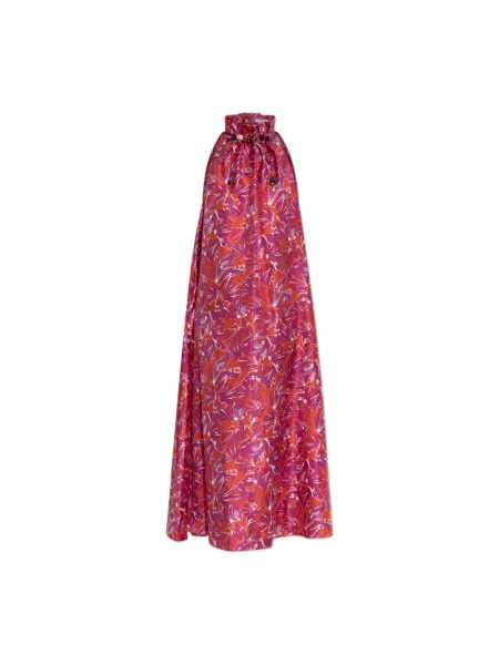Lniana sukienka Max Mara fioletowa
