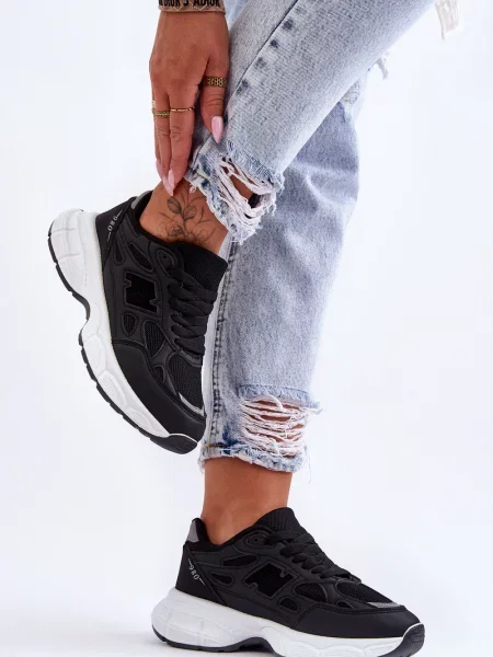 Мрежести маратонки Boto черно