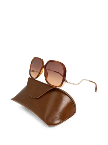Ochelari de soare Chloé cu imprimeu geometric maro