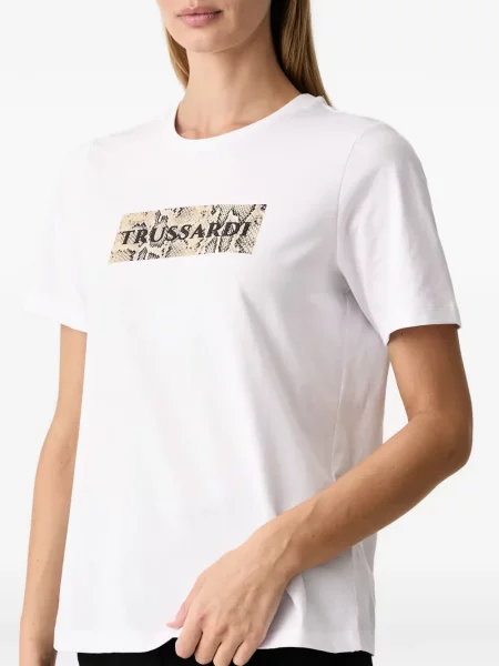 Tricou Trussardi cu imagine alb