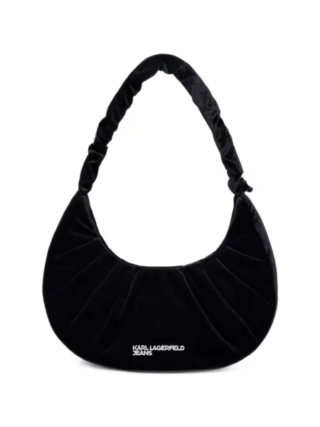 Geantă shopper Karl Lagerfeld Jeans cu volane negru