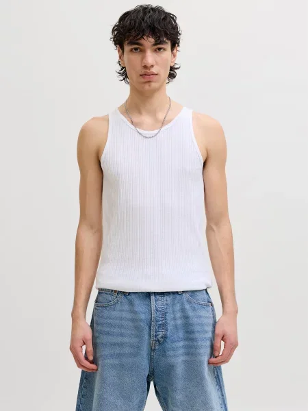 JACK & JONES Tricou JORMAINE' alb