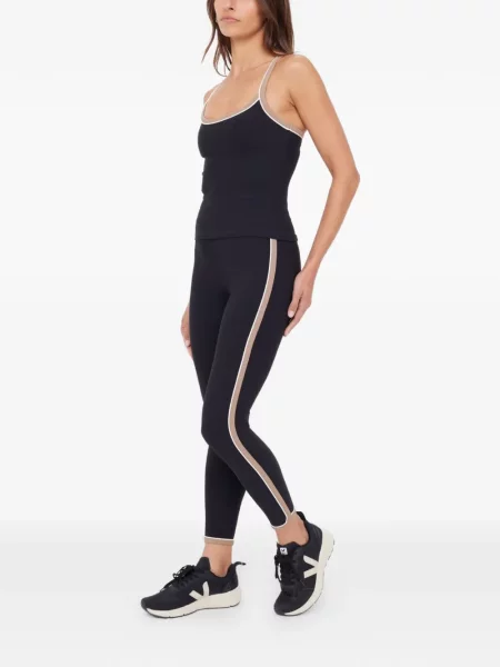 Pantaloni The Upside cu dungi alergare negru