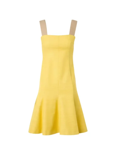 Rochie mini Akris Punto fără mâneci de costum mini galben