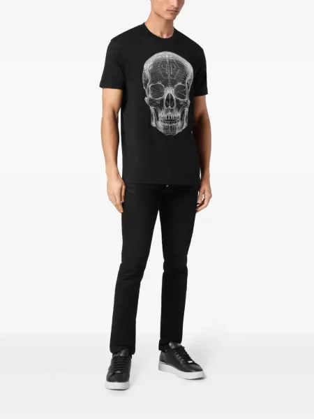 Raštuotas marškinėliai Philipp Plein juoda