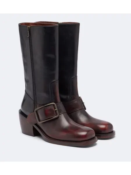Iš natūralios odos auliniai batai Dries Van Noten