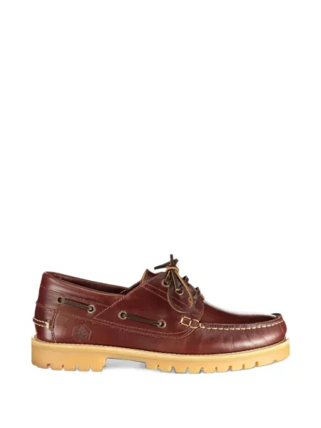 Pantofi loafer Lumberjack cu șireturi din piele maro