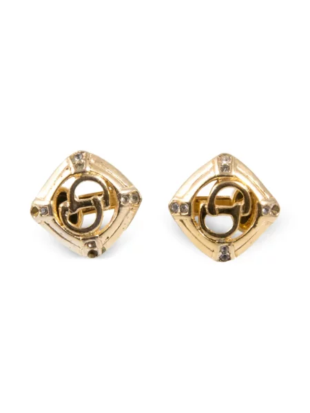 Náušnice Christian Dior Pre-owned s autogramem zlaté