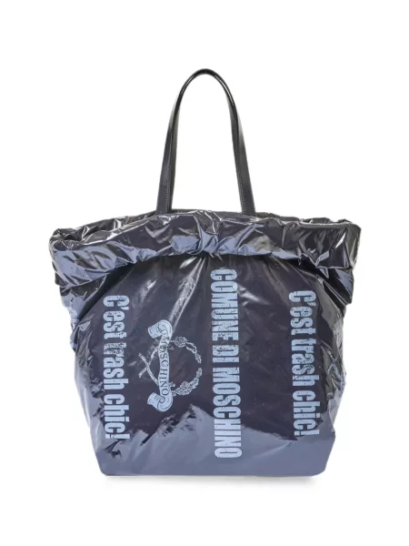 Geantă shopper Moschino cu imagine negru