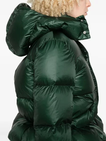 Geacă cu puf Sacai cu glugă verde