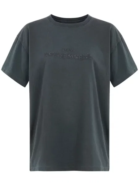 Tricou Maison Margiela cu broderie gri