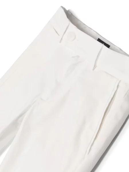 Dvouřadé oblekové džínové šortky Edoti bílé