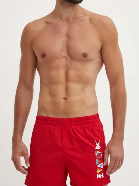 Kopalne kratke hlače Helly Hansen mornarsko modra rdeča