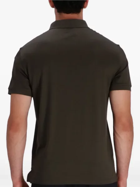 Tricou polo Emporio Armani cu autograf maro