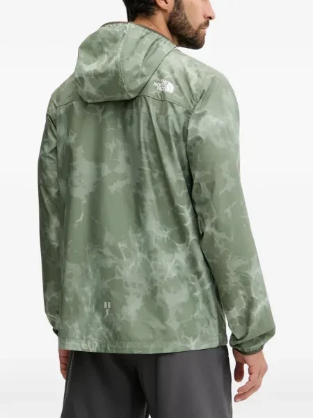 Бягане яке The North Face с качулка зелено