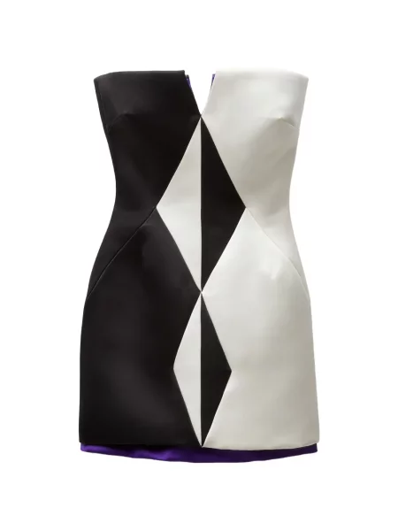 Rochie mini Versace de mătase negru