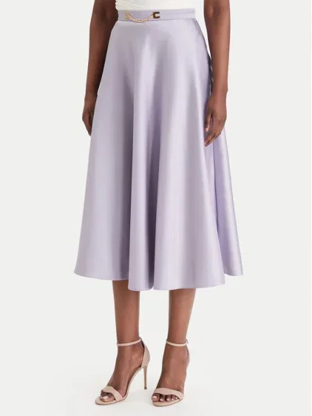 Юбка миди Elisabetta Franchi фиолетовая