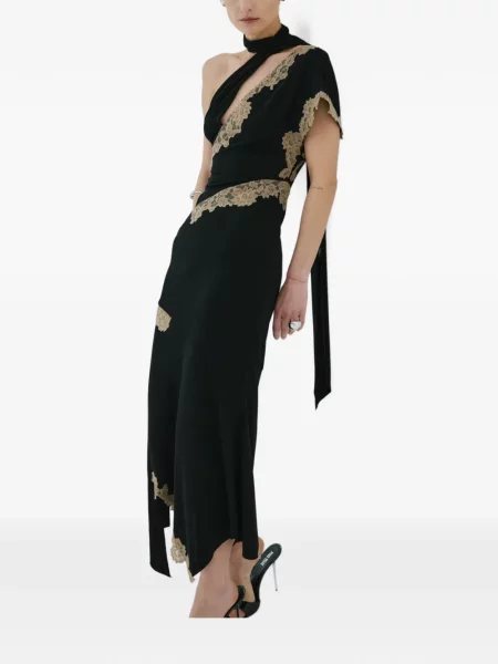 Rochie midi De La Vali din dantelă negru