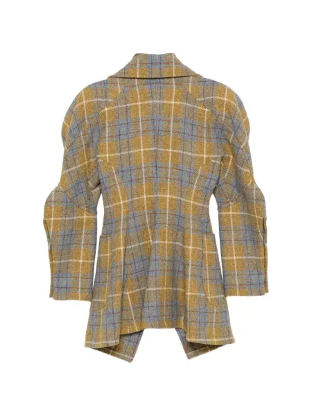 Palton Vivienne Westwood în carouri asimetric galben