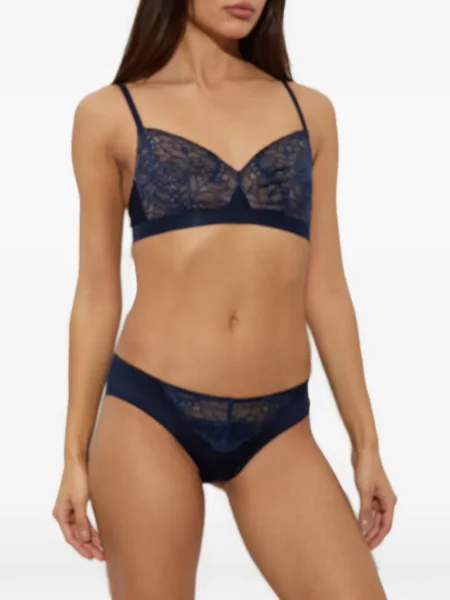 Sutien Hanro din dantelă albastru