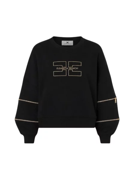 Bluza Elisabetta Franchi z logo czarna