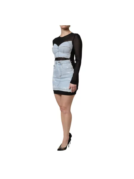 Sukienka jeansowa Dolce And Gabbana niebieska