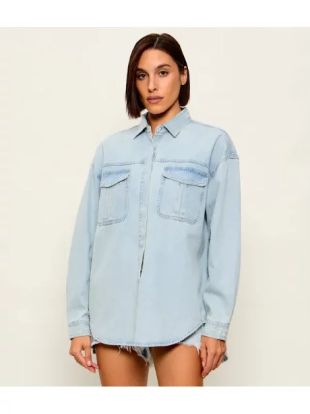 One Teaspoon De blugi cămașă DAYDREAM HEART | Oversize fit albastru
