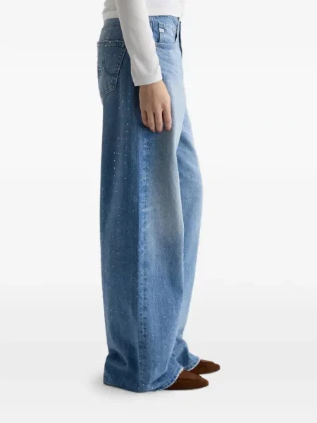 Blugi Ag Jeans cu picior lat albastru