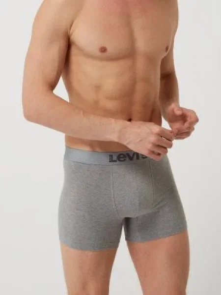 Obcisłe bokserki z dodatkiem streczu w zestawie 2 szt. Levi's szare