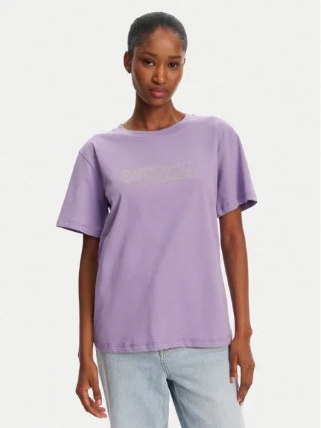 Patrizia Pepe T-shirt Regular Fit ljubičasta