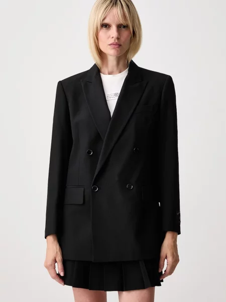 Maison Margiela sacou cu două rânduri de cu amestec de lână pentru femei