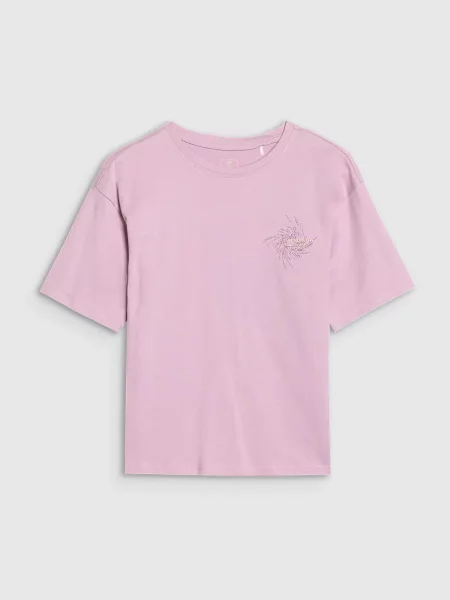 4F koszulka t-shirt dla dziewczynki fioletowa