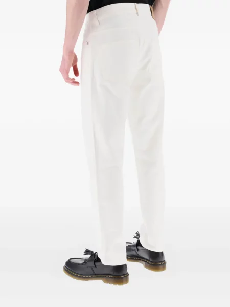 Blugi drepți Maison Kitsune alb