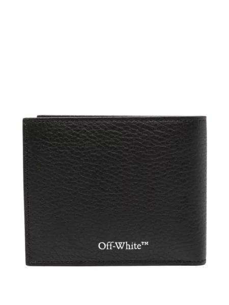 Iš natūralios odos piniginė Off-white balta