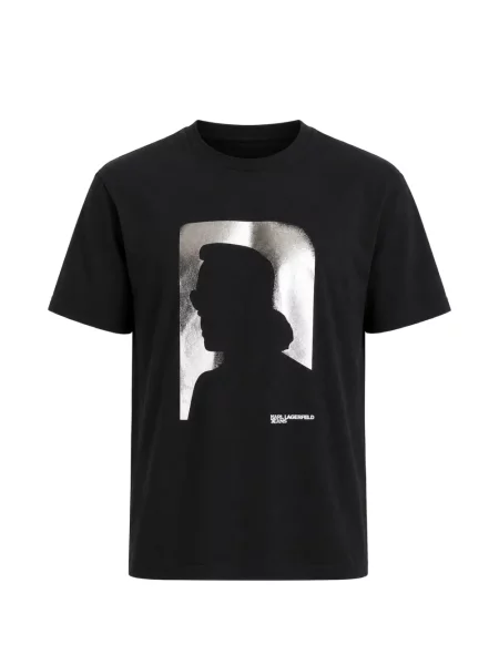 Tricou Karl Lagerfeld Jeans cu imagine negru