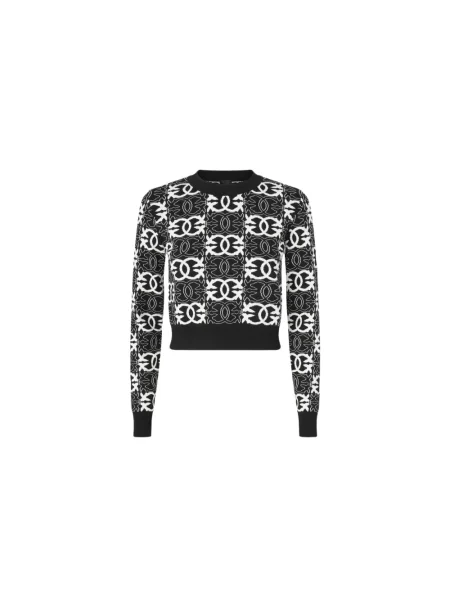 Dzianinowy sweter Pinko czarny