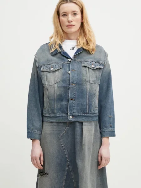 Maison Margiela geaca jeans de tranzitie oversize albastru