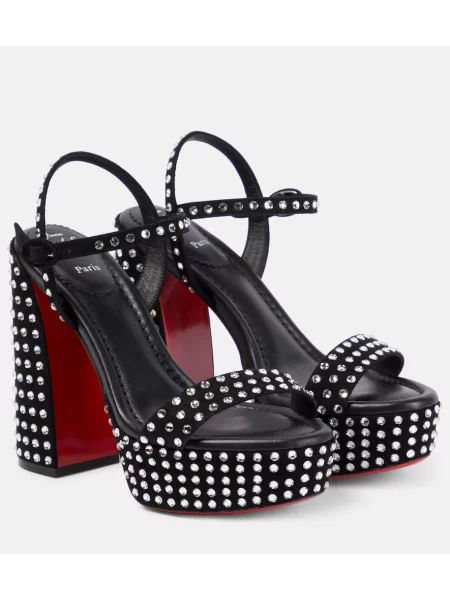 Sandale Christian Louboutin cu platformă negru