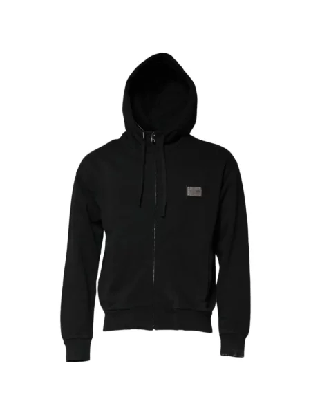 Bluza z kapturem Dolce And Gabbana z logo czarna