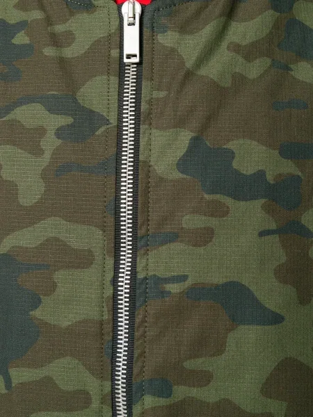 Geacă bomber Unravel Project cu imagine cu model camuflaj verde
