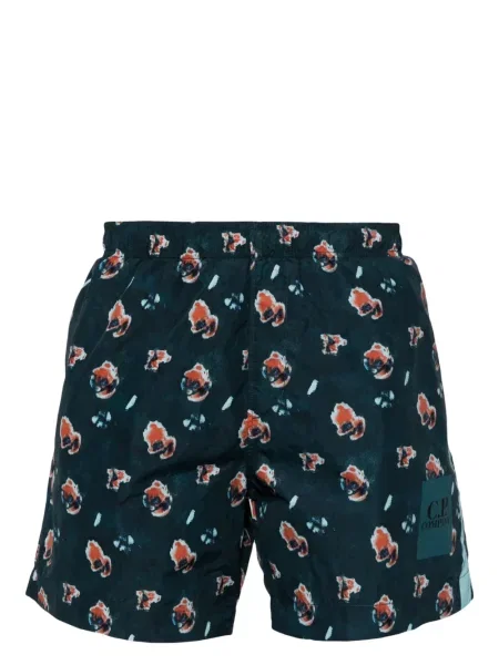 Slip de baie C.p. Company cu imagine cu imprimeu abstract albastru