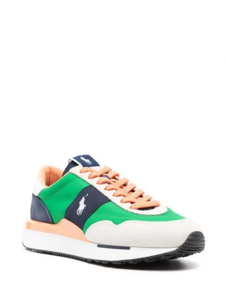 Kožne japanke Polo Ralph Lauren s izlizanim efektom zelena